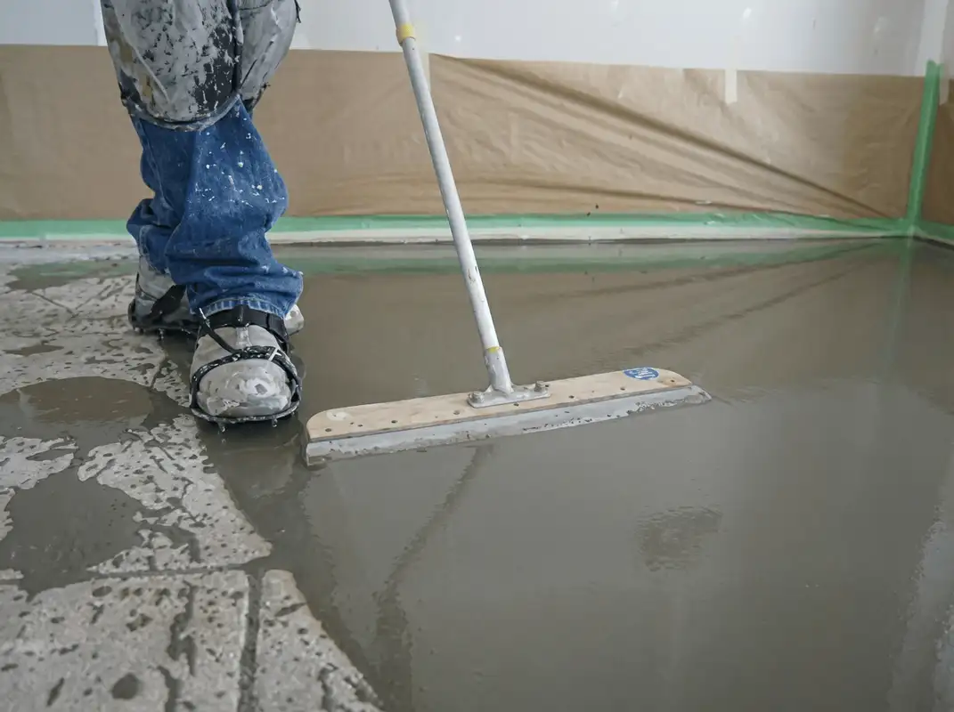 Uneven floor being professionally repaired in Columbia, MO
